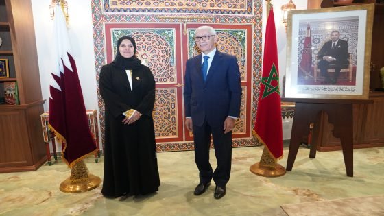 راشيد الطالبي رئيس مجلس النواب يجري مباحثات مع حمدة بنت حسن بن عبد الرحمن أبوظاعن نائبة رئيس مجلس الشورى بقطر