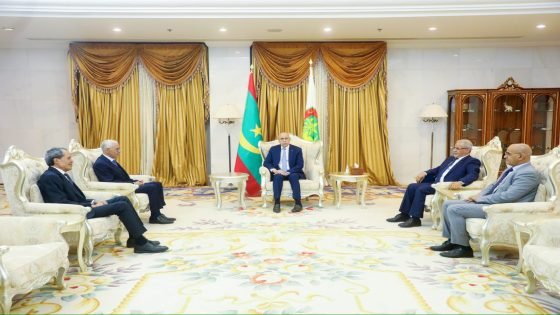 رئيس موريتانيا محمد ولد الشيخ الغزواني يستقبل رئيس مجلس النواب راشيد الطالبي العلمي