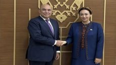 رئيسة البرلمان في جمهورية تركمانستان تستقبل محمد غيات نائب رئيس مجلس النواب المغربي