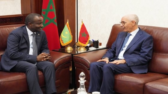 رئيس مجلس النواب المغربي راشيد الطالبي يجري مباحثات مع وزير العدل الموريتاني