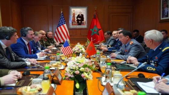 محمد بريظ المفتش العام للقوات المسلحة الملكية يستقبل مسؤولا عسكريا أمريكيا