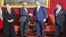 استقبال رئيس مجلس النواب المغربي راشيد الطالبي من قبل الرئيس الشيلي الجديد