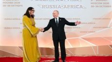 المنصوري تحضر حفل الاستقبال الذي أقامه الرئيس الروسي على شرف المشاركين في القمة الروسية-الإفريقية